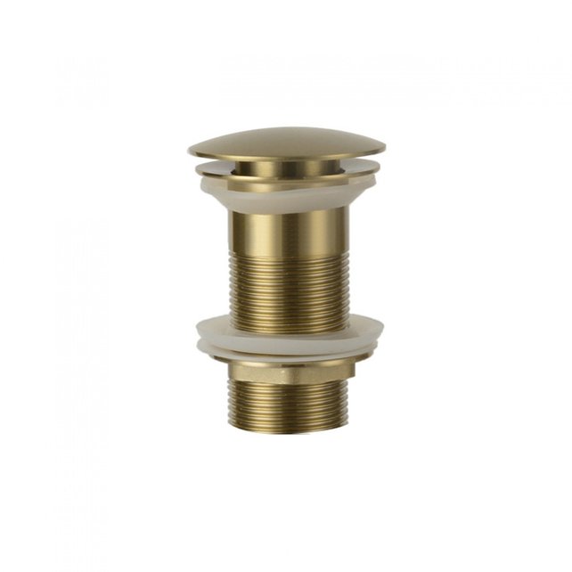 Design Afvoerplug Clickwaste Geborsteld Goud 7,5 cm Marsaille zonder overloop