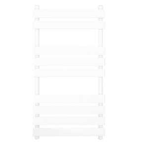 Handdoekradiator Flora Wit  95x50 cm 475 Watt Links/Rechts aansluiting