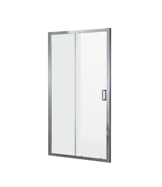 FABRIECIO Douchedeur Toscane Chroom Nisdeur Schuifdeur 160x200cm Antikalk Helder Glas Profiel 6mm Veiligheidsglas Easy Clean