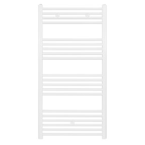 Handdoekradiator Wit Belrad Links - Rechts 120x60 cm 616 Watt Link/Rechts aansluiting