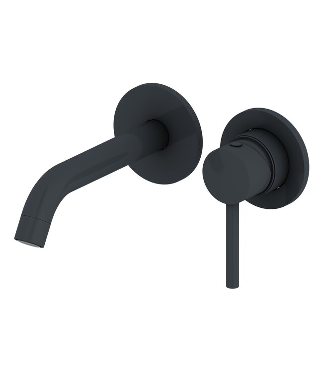 Wastafelkraan inbouw Largo Geborsteld Brons 20cm uitloop Messing