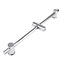 FABRIECIO Douche Glijstang Bergamo Gun metal Messing