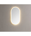 Badkamerspiegel Ovaal Lana Zwart 90x45x3cm Anti-condens LED-verlichting 3-kleuren dimbaar touch sensor