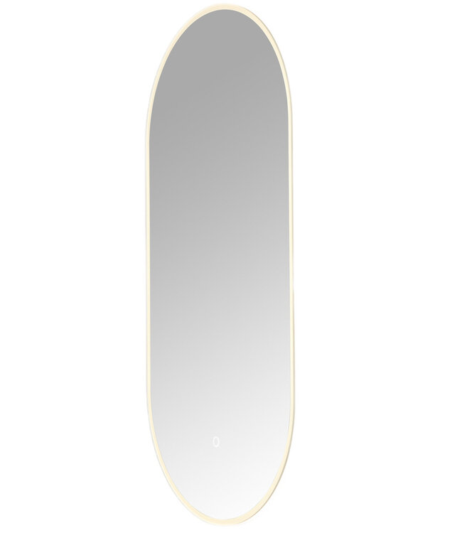 Badkamerspiegel Ovaal Lana Zwart 90x45x3cm Anti-condens LED-verlichting 3-kleuren dimbaar touch sensor