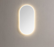 Badkamerspiegel Ovaal Lana 90x45x3cm Anti-condens LED-verlichting 3-kleuren dimbaar touch sensor
