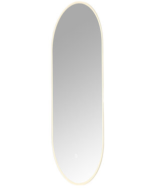 SANI-SUPPLY Badkamerspiegel Ovaal Lana 90x45x3cm Anti-condens LED-verlichting 3-kleuren dimbaar touch sensor