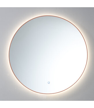 SANI-SUPPLY Badkamerspiegel Rond Lara Brons 100cm Anti-condens Touch schakelaar led-verlichting dimbaar 3 kleuren