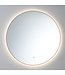 SANI-SUPPLY Badkamerspiegel Rond Lara Brons 80cm Touch schakelaar led-verlichting dimbaar 3 kleuren