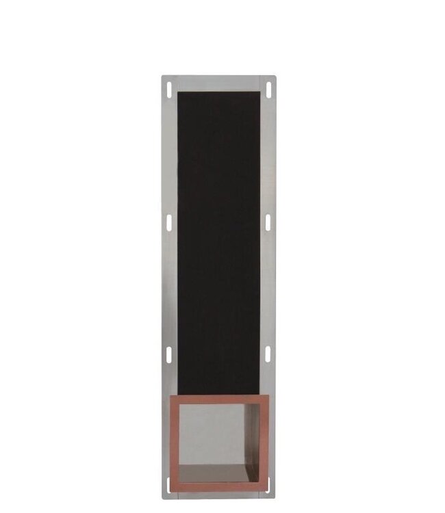Inbouw Reserve toiletrolhouder Gun Metal - RVS 66x14x12 cm