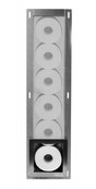 Inbouw Reserve toiletrolhouder Goud Geborsteld - RVS 66x14x12 cm Inbouw Reserve toiletrolhouder Goud Geborsteld - RVS 66x14x12 cm