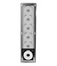 Inbouw Reserve toiletrolhouder Gun Metal - RVS 66x14x12 cm