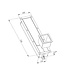 Inbouw Reserve toiletrolhouder Gun Metal - RVS 66x14x12 cm