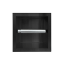 Inbouw Toiletrolhouder Gunmetal 13,5x13x9 cm zonder klep RVS