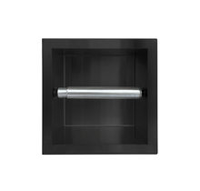 Inbouw Toiletrolhouder Gunmetal 13,5x13x9 cm zonder klep RVS