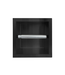 Inbouw Toiletrolhouder Gunmetal 13,5x13x9 cm zonder klep RVS