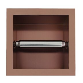 Inbouw Toiletrolhouder Brons 13,5x13x9 cm zonder klep RVS