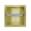 Inbouw Toiletrolhouder Goud geborsteld 13,5x13x9 cm zonder klep RVS