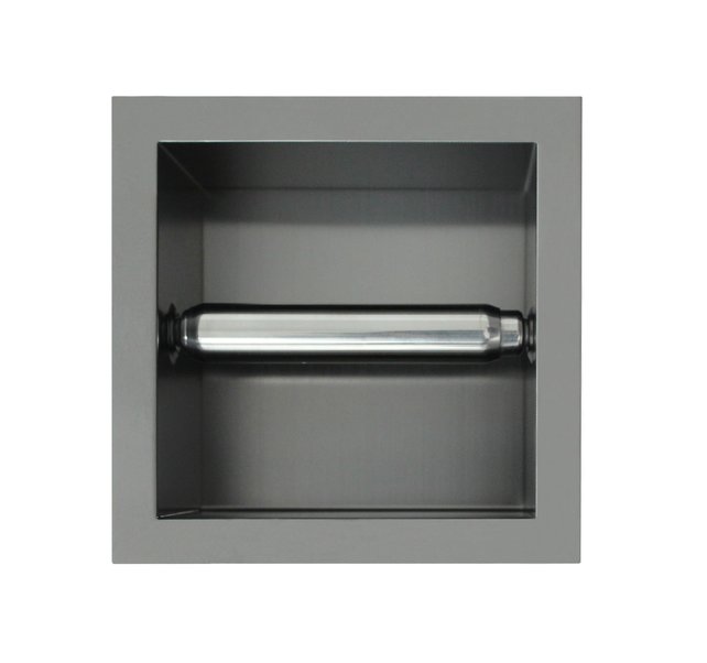 Inbouw Toiletrolhouder Goud geborsteld 13,5x13x9 cm zonder klep RVS