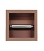 Inbouw Toiletrolhouder Mat Zwart 13,5x13x9 cm zonder klep RVS
