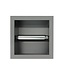 Inbouw Toiletrolhouder Mat Zwart 13,5x13x9 cm zonder klep RVS