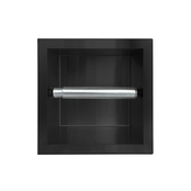 Inbouw Toiletrolhouder Mat Zwart 13,5x13x9 cm zonder klep RVS