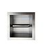 Inbouw Toiletrolhouder Mat Zwart 13,5x13x9 cm zonder klep RVS