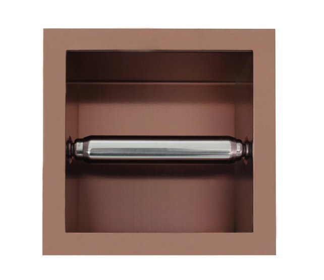 Inbouw Toiletrolhouder RVS 13,5x13x9 cm zonder klep RVS