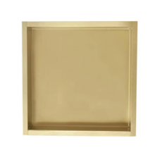 Nisjes Badkamer Effeze Goud Geborsteld 30x30x7 cm Inbouw wandnis RVS