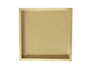 Nisjes Badkamer Effeze Goud Geborsteld 30x30x7 cm Inbouw wandnis RVS