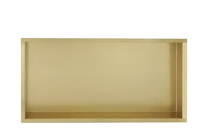 Nisjes Badkamer Effeze Goud Geborsteld 30x60x7 cm Inbouw wandnis RVS