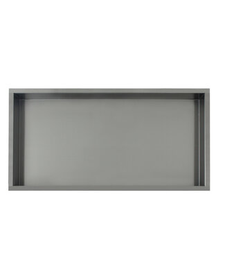 SANI-SUPPLY Nisjes Badkamer Effeze Gunmetal 30x60x7 cm Inbouw wandnis RVS