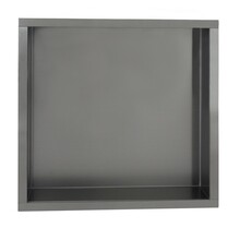 Nisjes Badkamer Effeze Gunmetal 30x30x7 cm Inbouw wandnis RVS