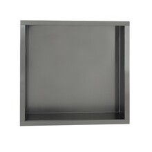 Nisjes Badkamer Effeze Gunmetal 30x30x7 cm Inbouw wandnis RVS