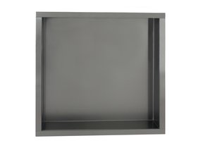 Nisjes Badkamer Effeze Gunmetal 30x30x7 cm Inbouw wandnis RVS