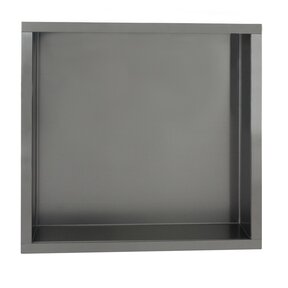 Nisjes Badkamer Effeze Gunmetal 30x30x7 cm Inbouw wandnis RVS