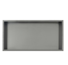 Nisjes Badkamer Effeze Gunmetal 30x30x7 cm Inbouw wandnis RVS