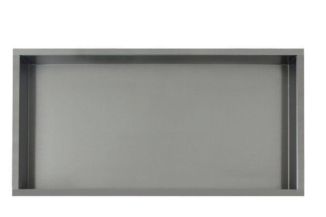Nisjes Badkamer Effeze Gunmetal 30x30x7 cm Inbouw wandnis RVS Nisjes Badkamer Effeze Gunmetal 30x30x7 cm Inbouw wandnis RVS