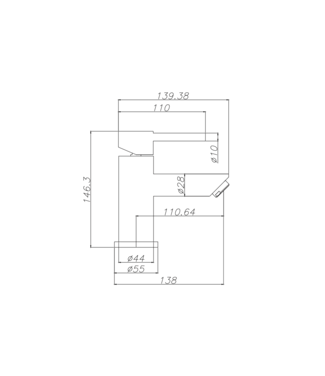 SaniPro Alesa Wastafelkraan Laag Chroom Mengkraan Wastafelmengkraan