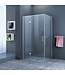 Douchecabine Wies 100x90cm Rechthoek Draaideur Antikalk Helder Glas Chroom Profiel 8mm Veiligheidsglas Easy Clean