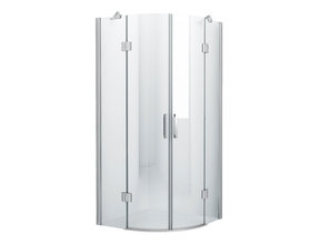 Douchecabine Kwartrond Draaideur 100x100x200cm Antikalk Helder Glas Chroom Profiel 8mm Veiligheidsglas Easy Clean
