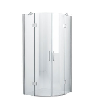 Douchecabine Kwartrond Draaideur 100x100x200cm Antikalk Helder Glas Chroom Profiel 8mm Veiligheidsglas Easy Clean