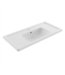 Bocchi Keramische Wastafel Taormina 100x49x4cm Wit vrij ophangbaar met kraangat en overloop