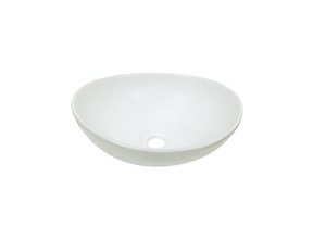 Fabriecio Rennes Waskom Ovaal 40x33x14cm Wit Glans Keramiek