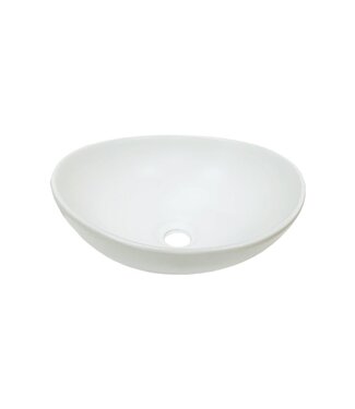 FABRIECIO Fabriecio Rennes Waskom Ovaal 40x33x14cm Wit Glans Keramiek