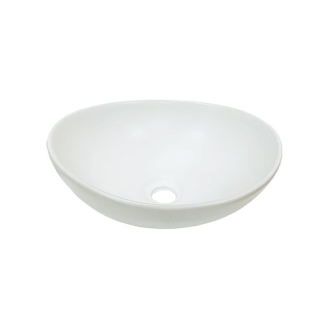 Fabriecio Rennes Waskom Ovaal 40x33x14cm Wit Glans Keramiek