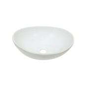 Fabriecio Rennes Waskom Ovaal 40x33x14cm Mat Wit Keramiek