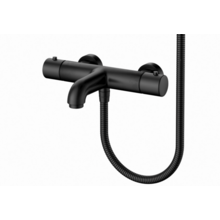Badkraan set Mila Mat Zwart Exclusive Thermostatische Badkranen met Handdouche
