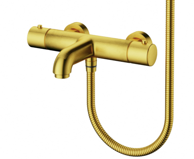 Badkraan set Mila Chroom Exclusieve Thermostatische Badkranen met Handdouche Badkraan set Mila Chroom Exclusieve Thermostatische Badkranen met Handdouche