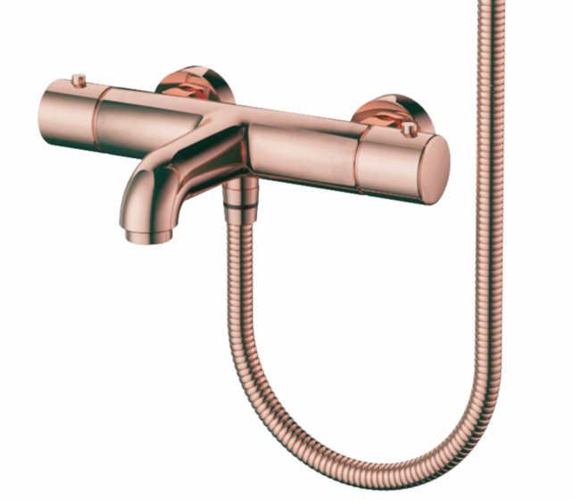 Badkraan set Mila Chroom Exclusieve Thermostatische Badkranen met Handdouche Badkraan set Mila Chroom Exclusieve Thermostatische Badkranen met Handdouche