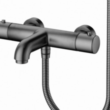 Badkraan set Mila Gun Metal Exclusieve Thermostatische Badkranen met Handdouche